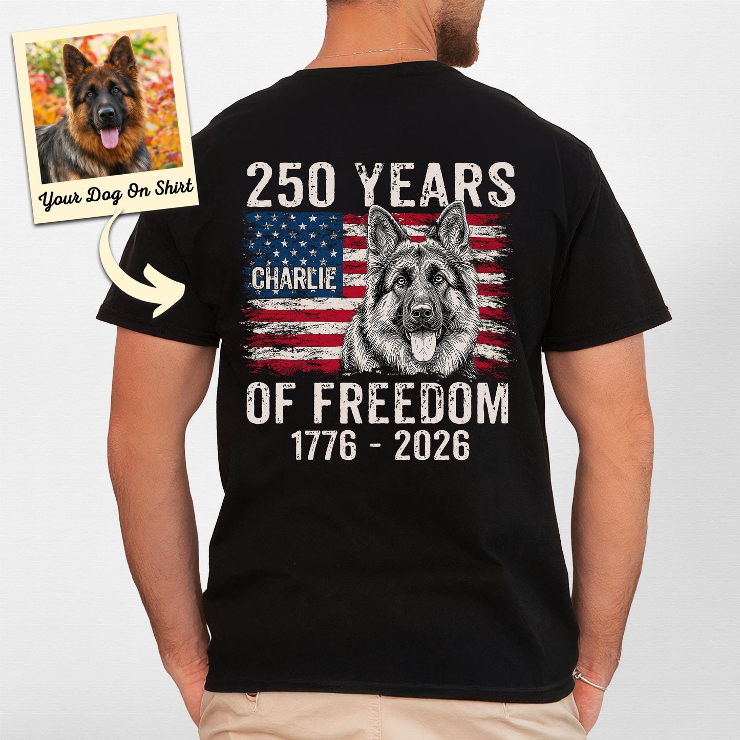 Personalized German Shepherd Shirt America 250 of (view 5)