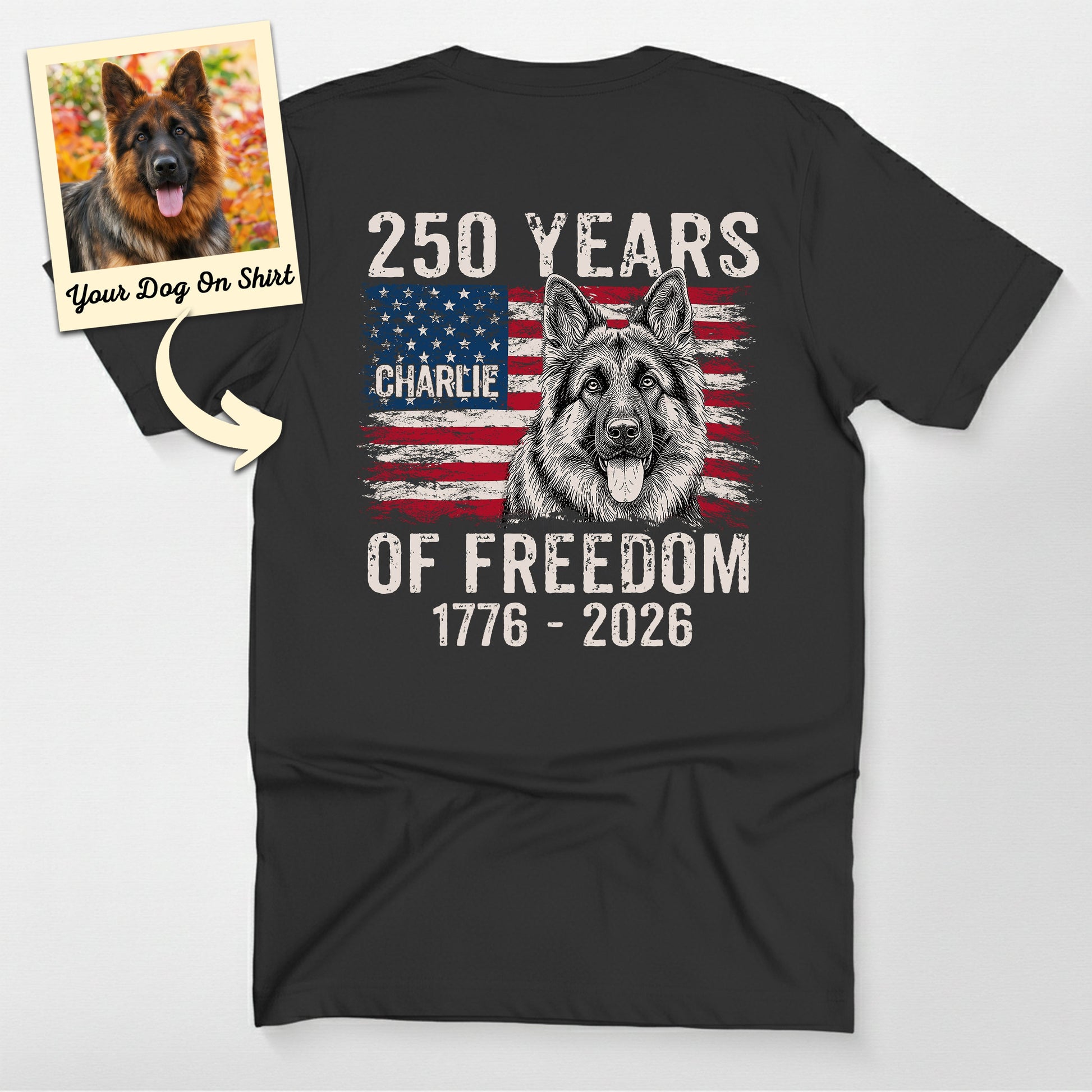 Personalized German Shepherd Shirt America 250 of (view 2)