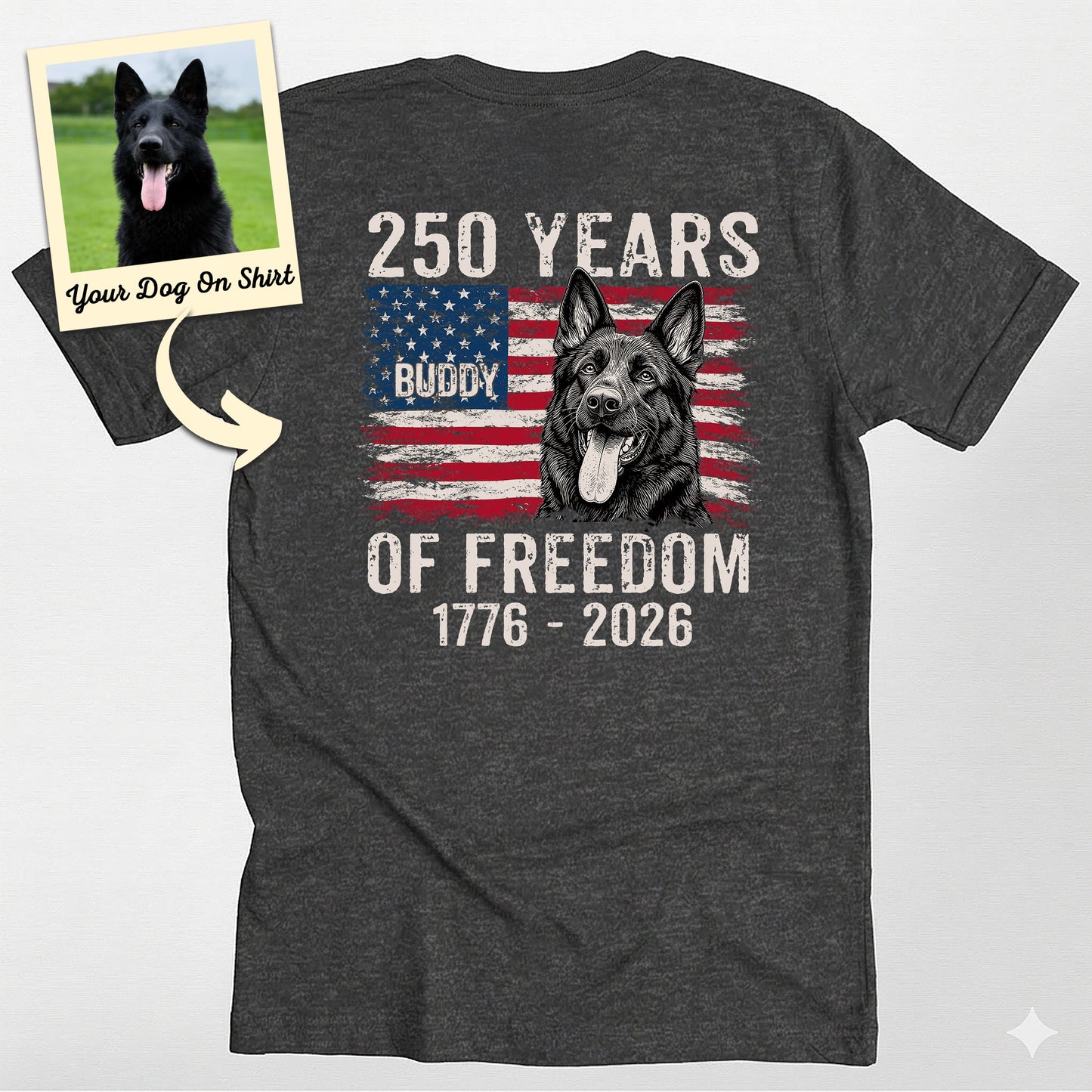 Personalized German Shepherd Shirt America 250 of (view 3)