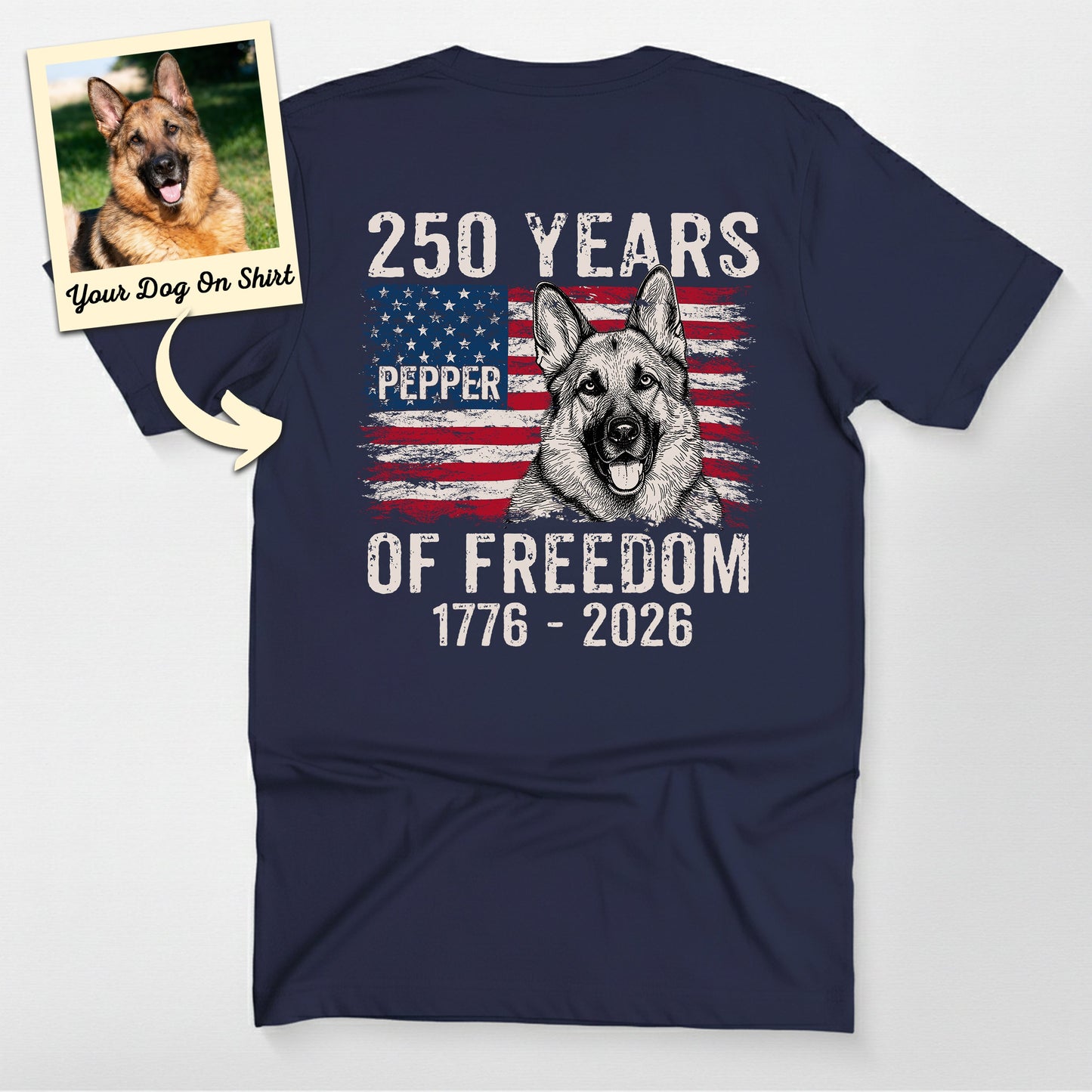 Personalized German Shepherd Shirt America 250 of (view 4)