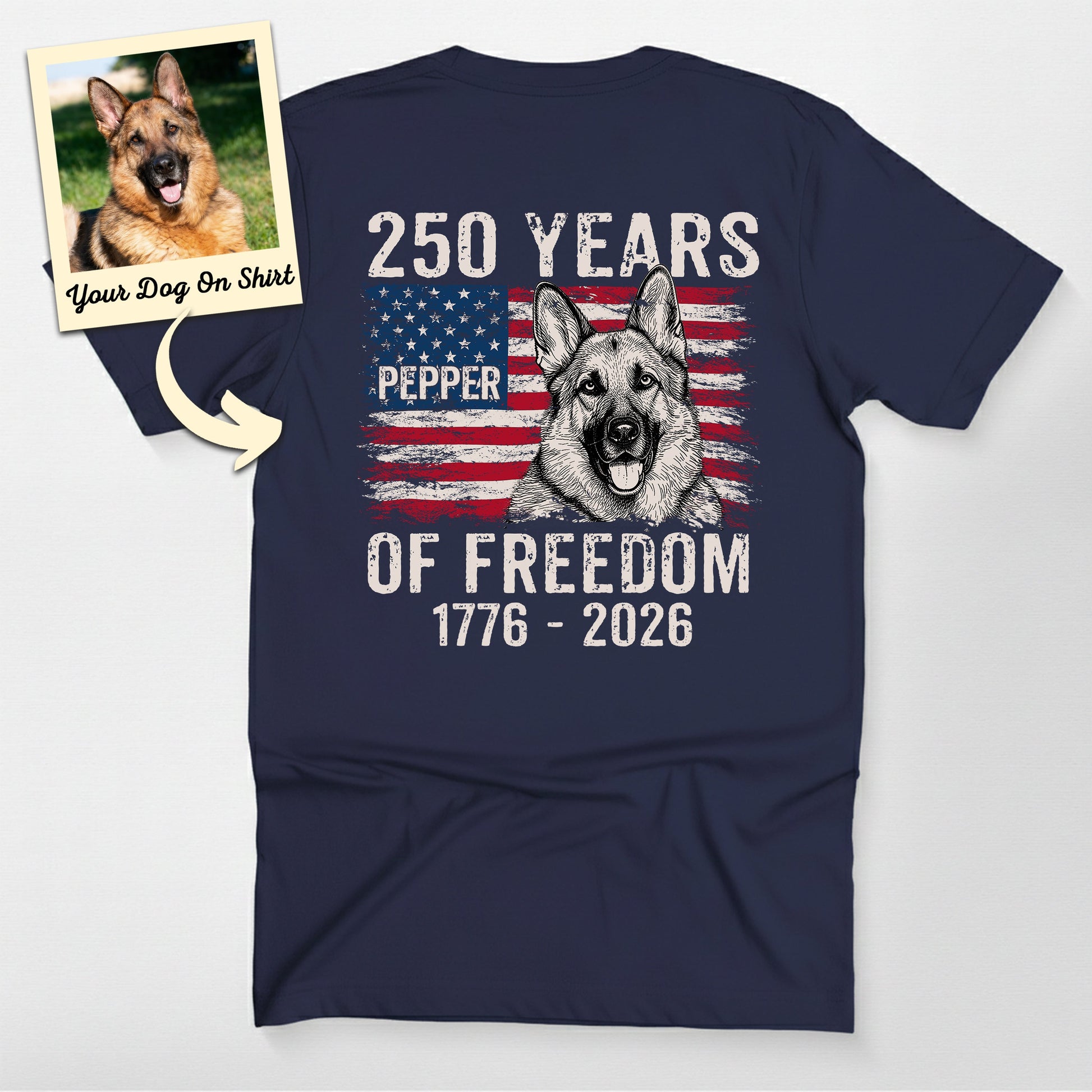 Personalized German Shepherd Shirt America 250 of (view 4)