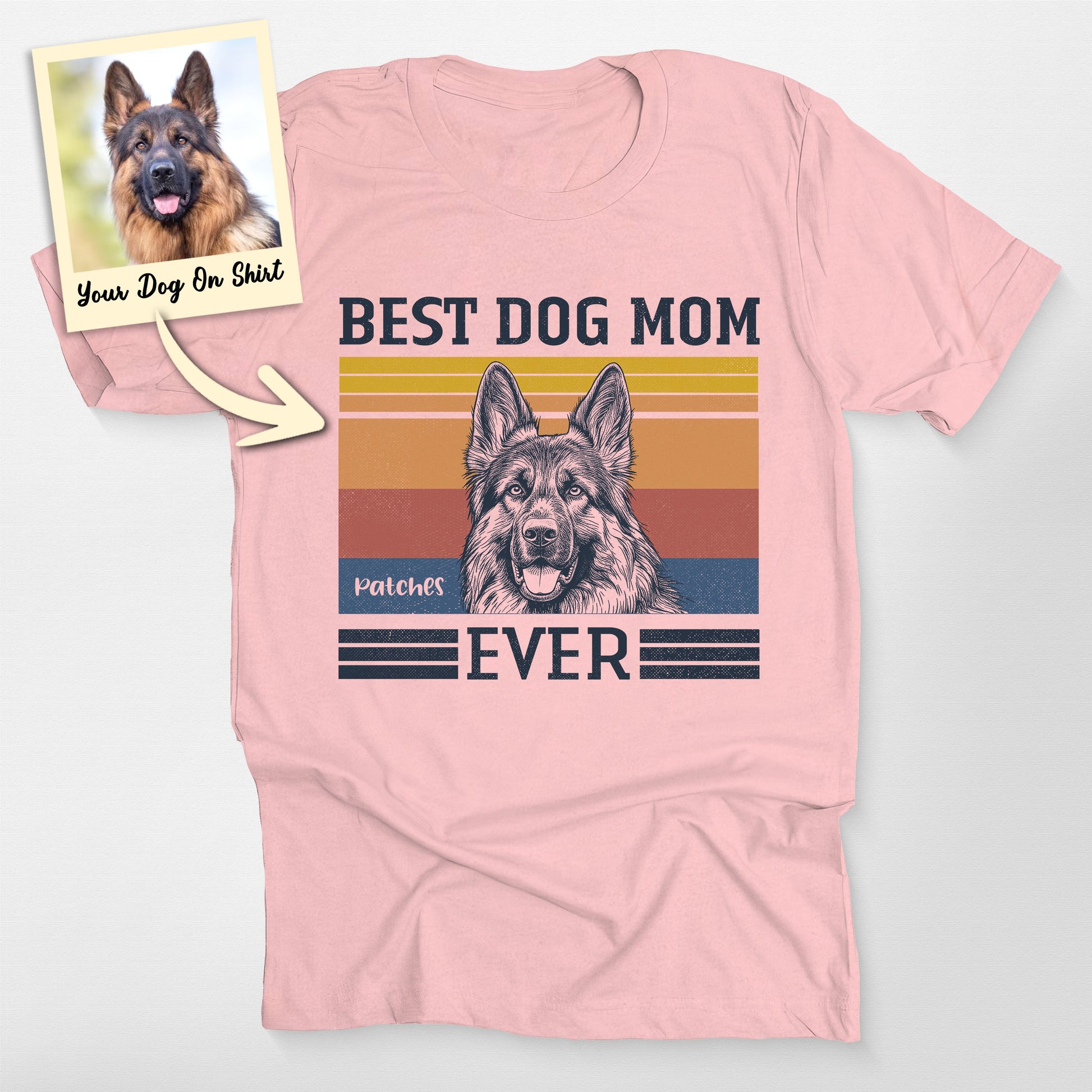 Personalized German Shepherd Shirt Best Dog Mom Ev, custom pet portrait gift for pet lovers (view 5)