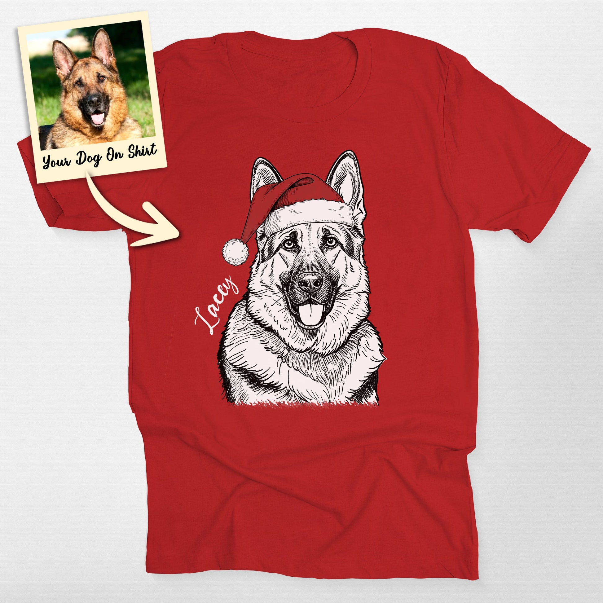 Personalized German Shepherd Shirt Christmas Xmas (view 6)