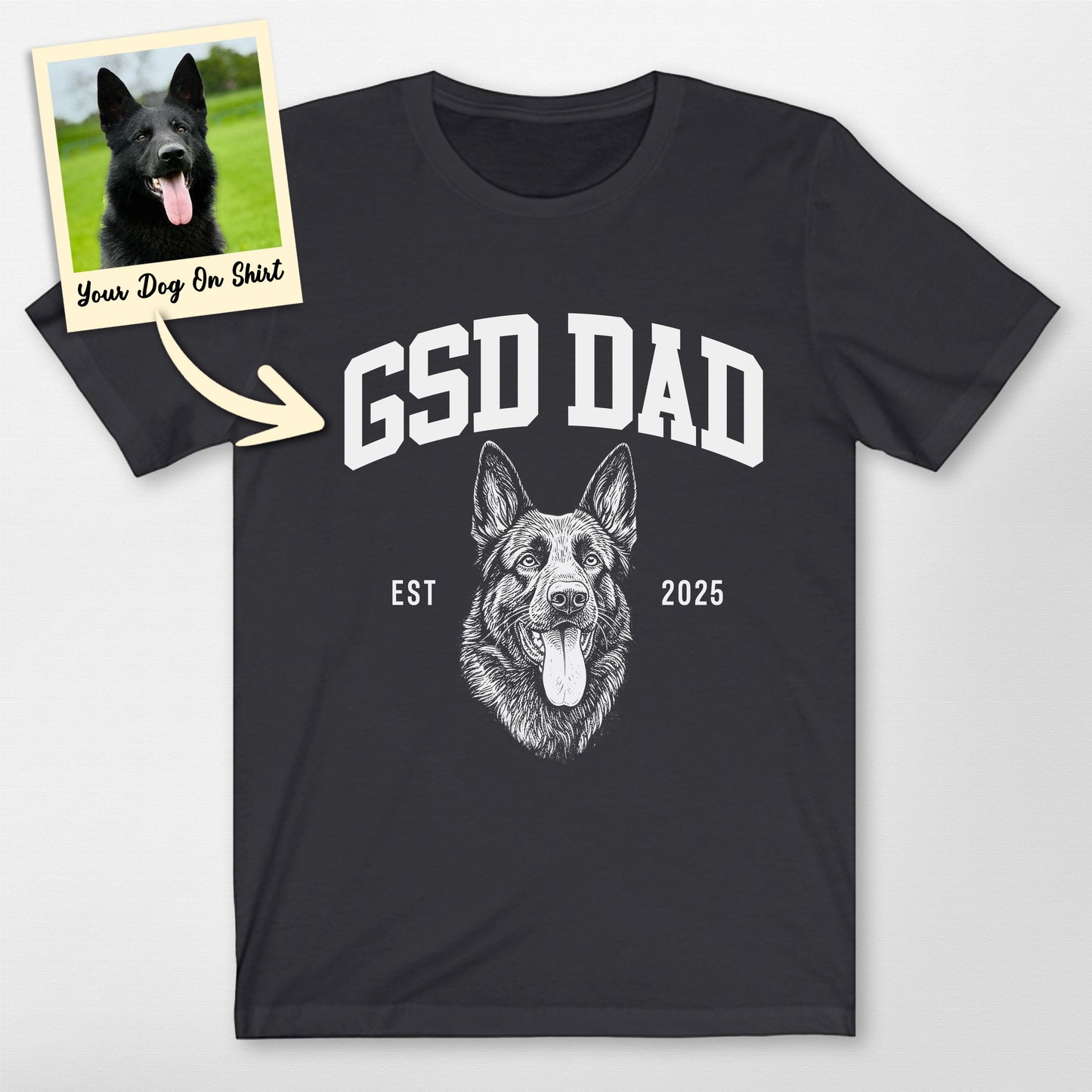 Personalized German Shepherd Shirt Gsd Dad Bella Canvas (view 3)
