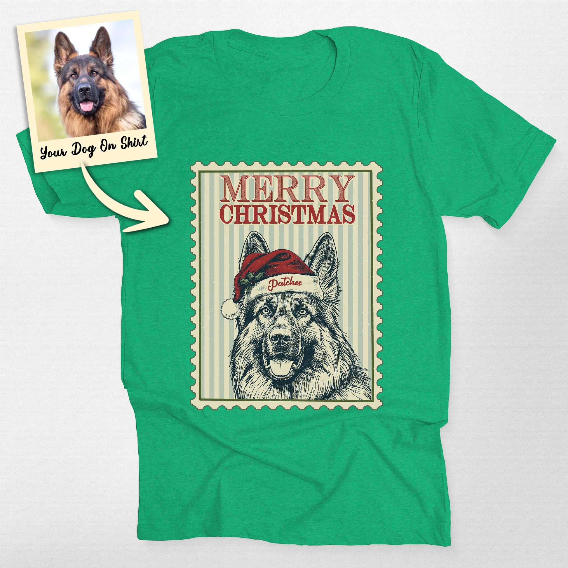 Personalized German Shepherd Shirt Merry Christmas