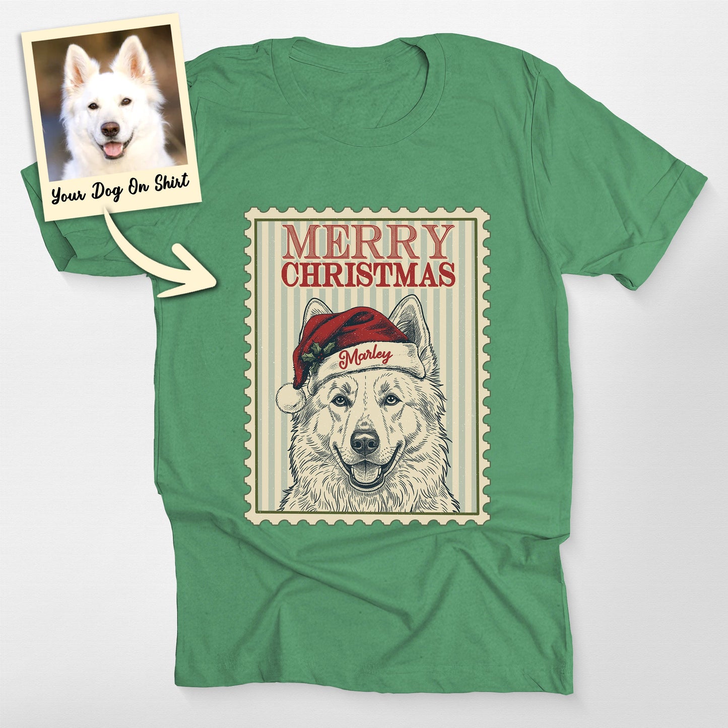 Personalized German Shepherd Shirt Merry Christmas (view 3)