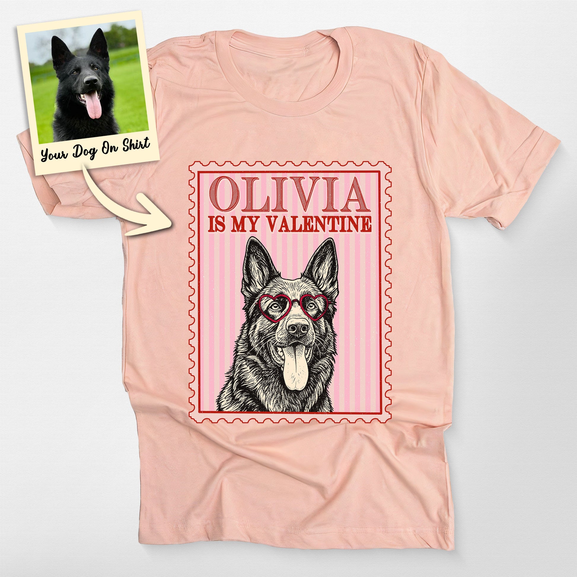 Personalized German Shepherd Shirt my Valentine St (view 2)