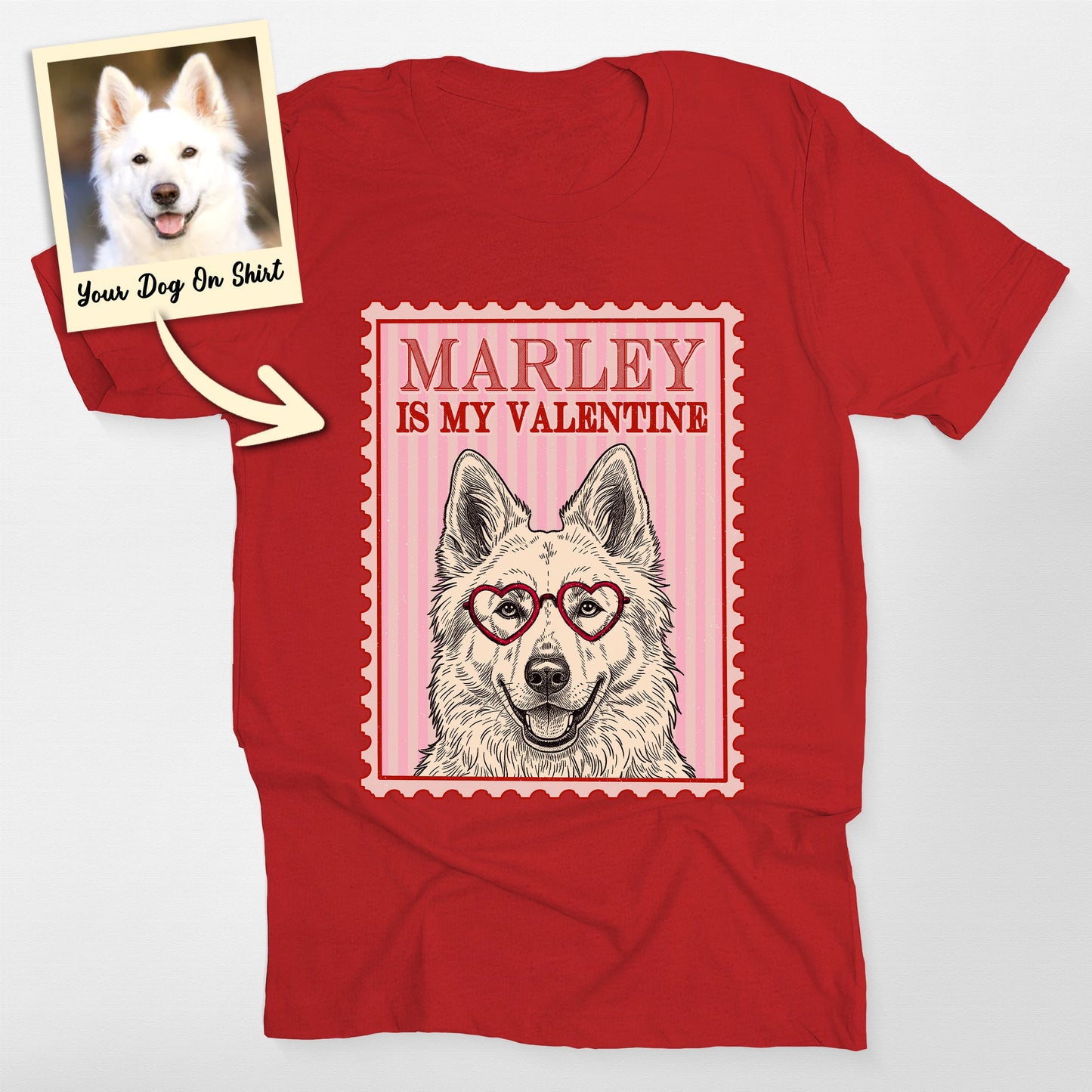 Personalized German Shepherd Shirt my Valentine St (view 5)