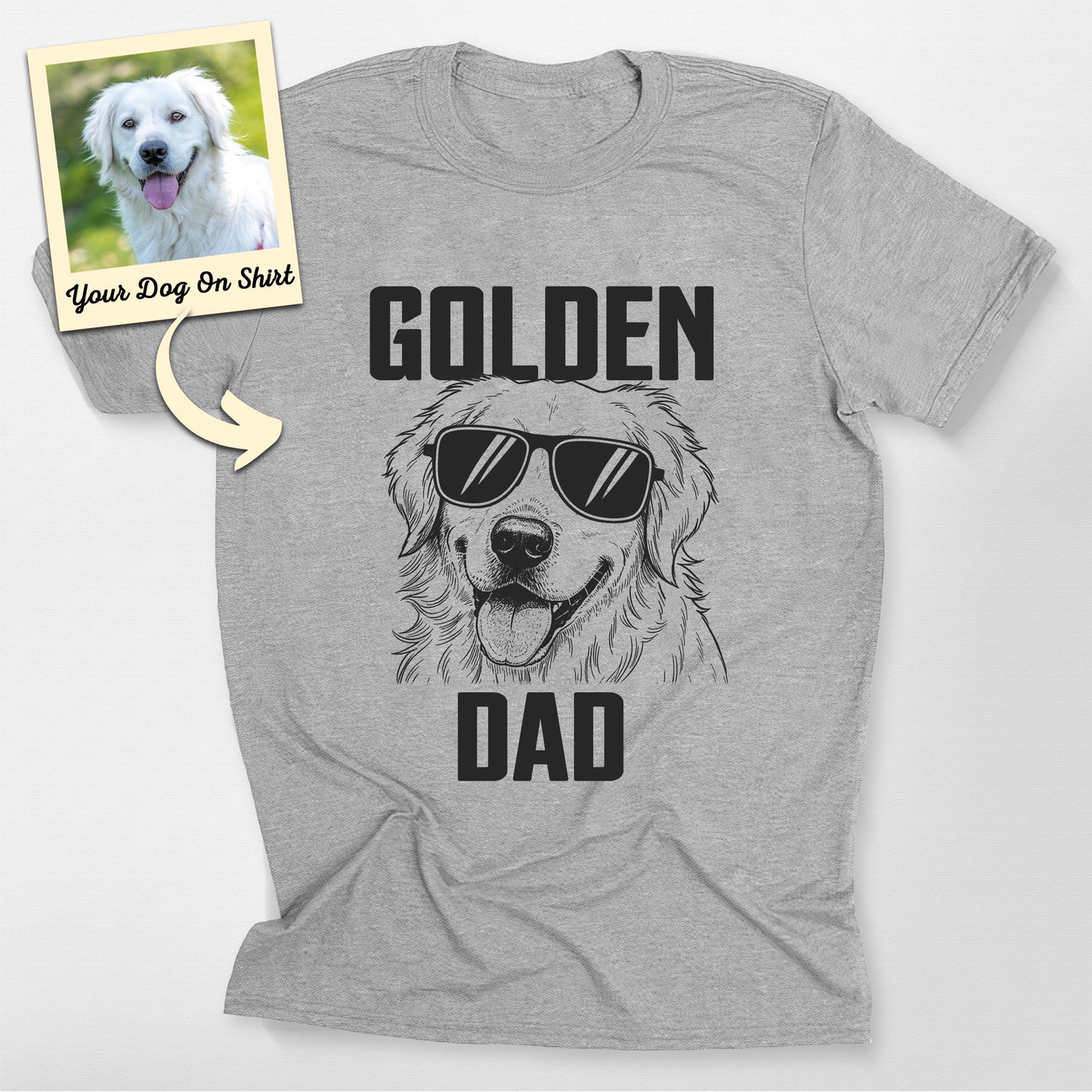 Personalized Golden Retriever Shirt Golden Dad Bel