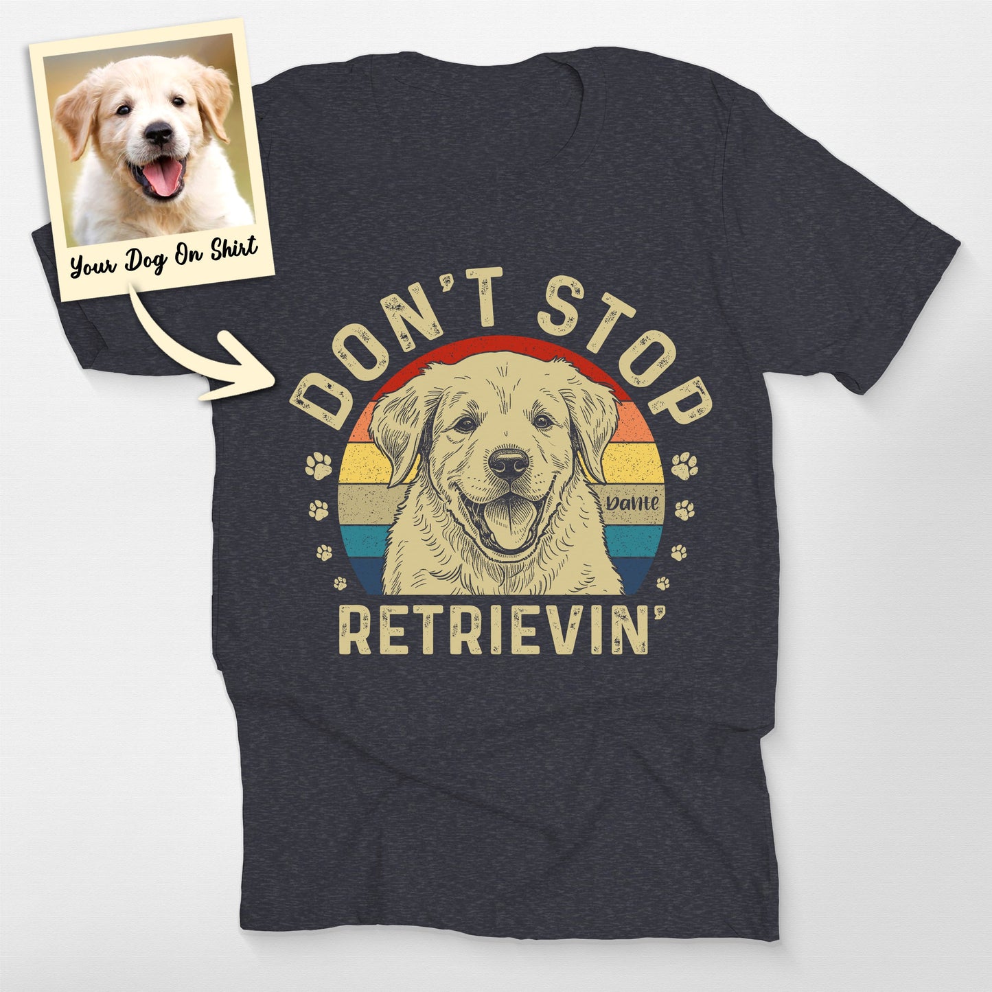 Personalized Labrador Dont Stop Retrieving T-Shirt (view 4)