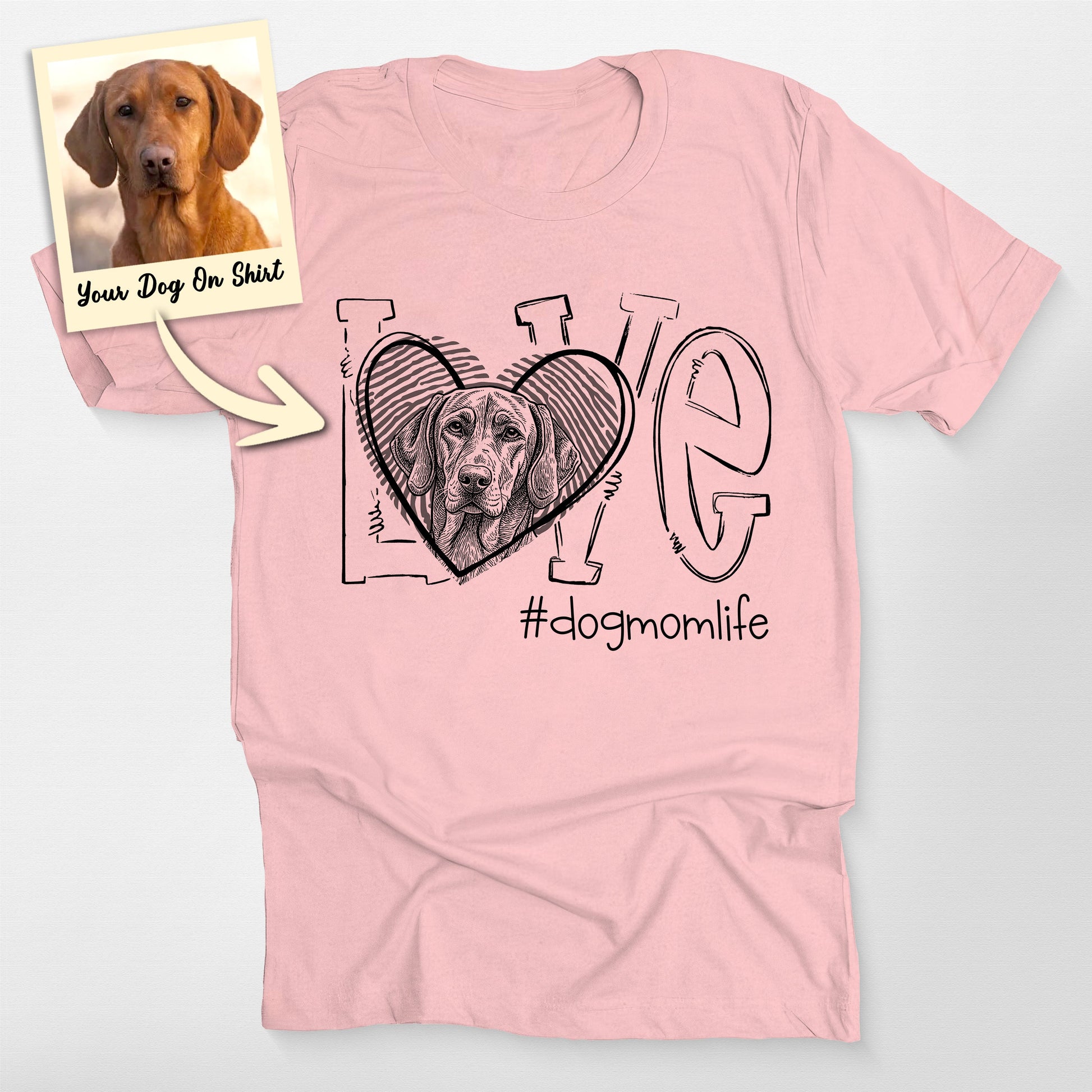 Personalized Labrador Retriever Shirts Dog Mom Lif, custom pet portrait gift for pet lovers (view 5)