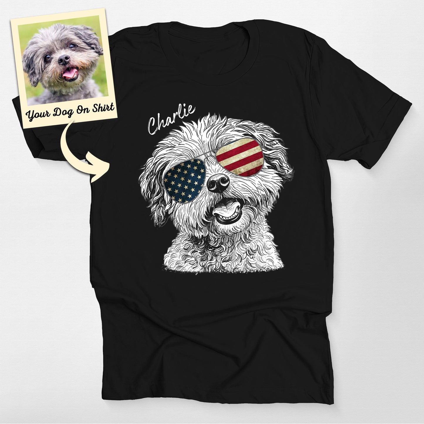 Personalized Poodle Shirt 4th of July Bella Canvas (view 2)