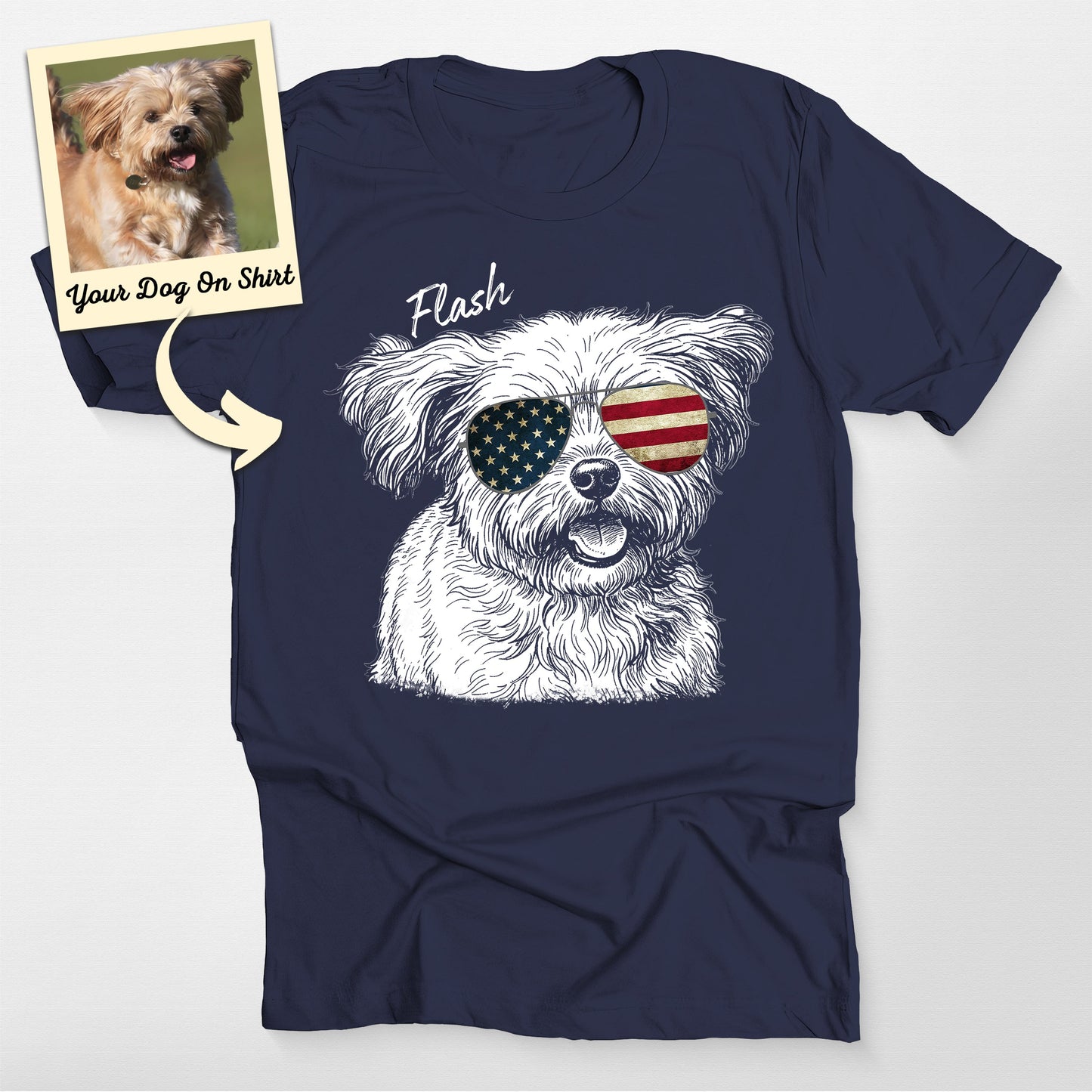 Personalized Poodle Shirt 4th of July Bella Canvas (view 5)