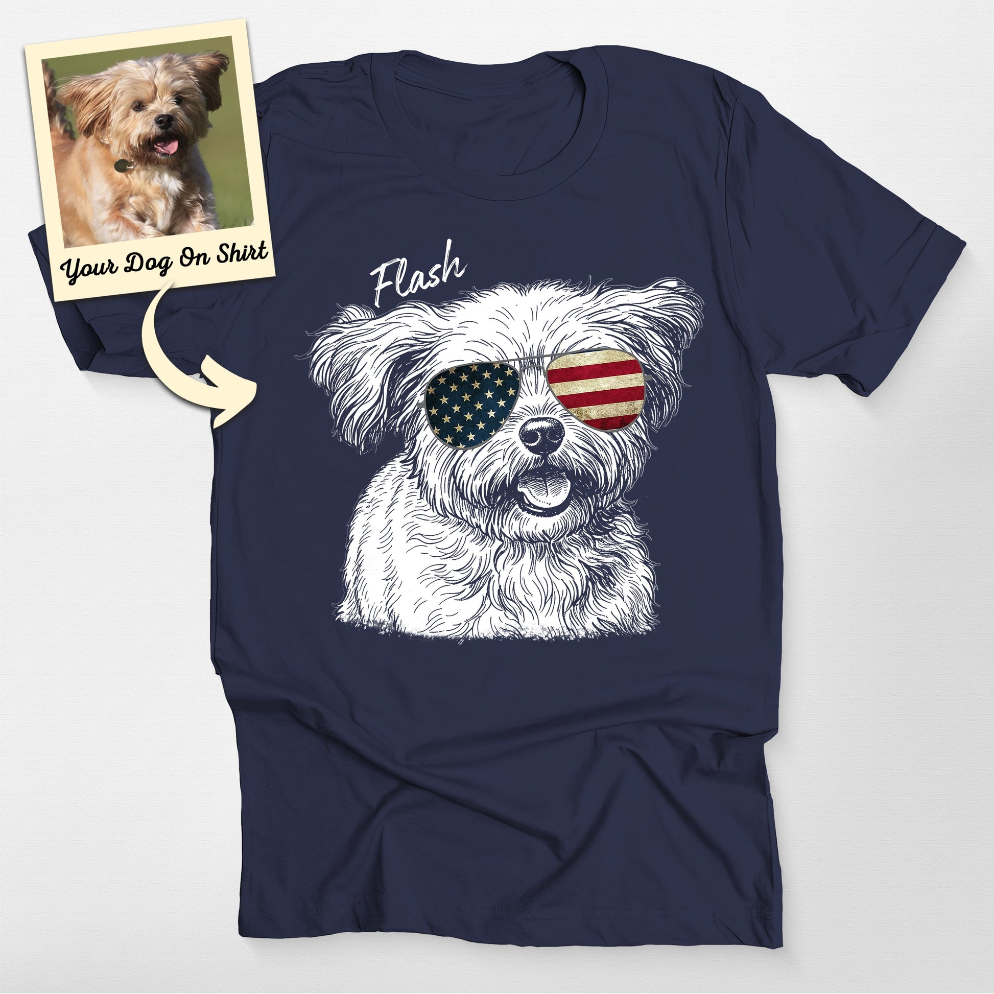 Personalized Poodle Shirt 4th of July Bella Canvas (view 5)