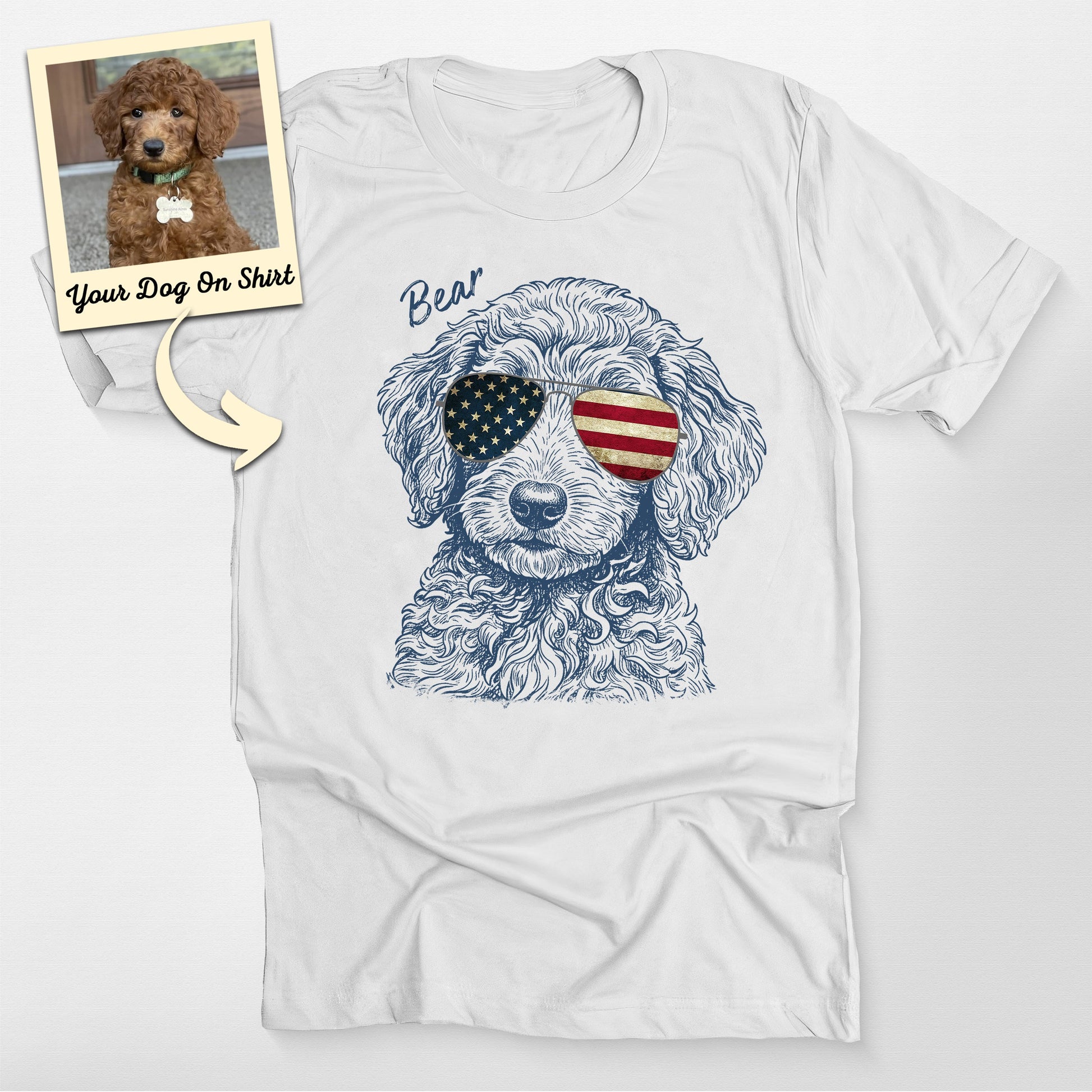 Personalized Poodle Shirt 4th of July Bella Canvas (view 6)