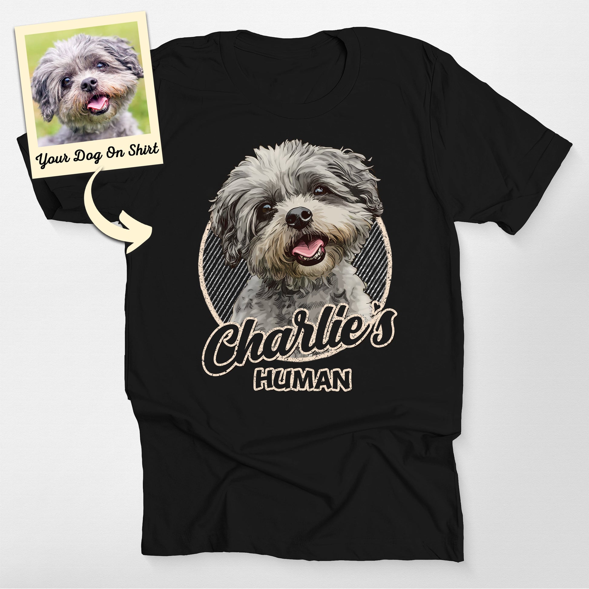 Personalized Poodle Shirt Colorful Portrait Bella (view 2)