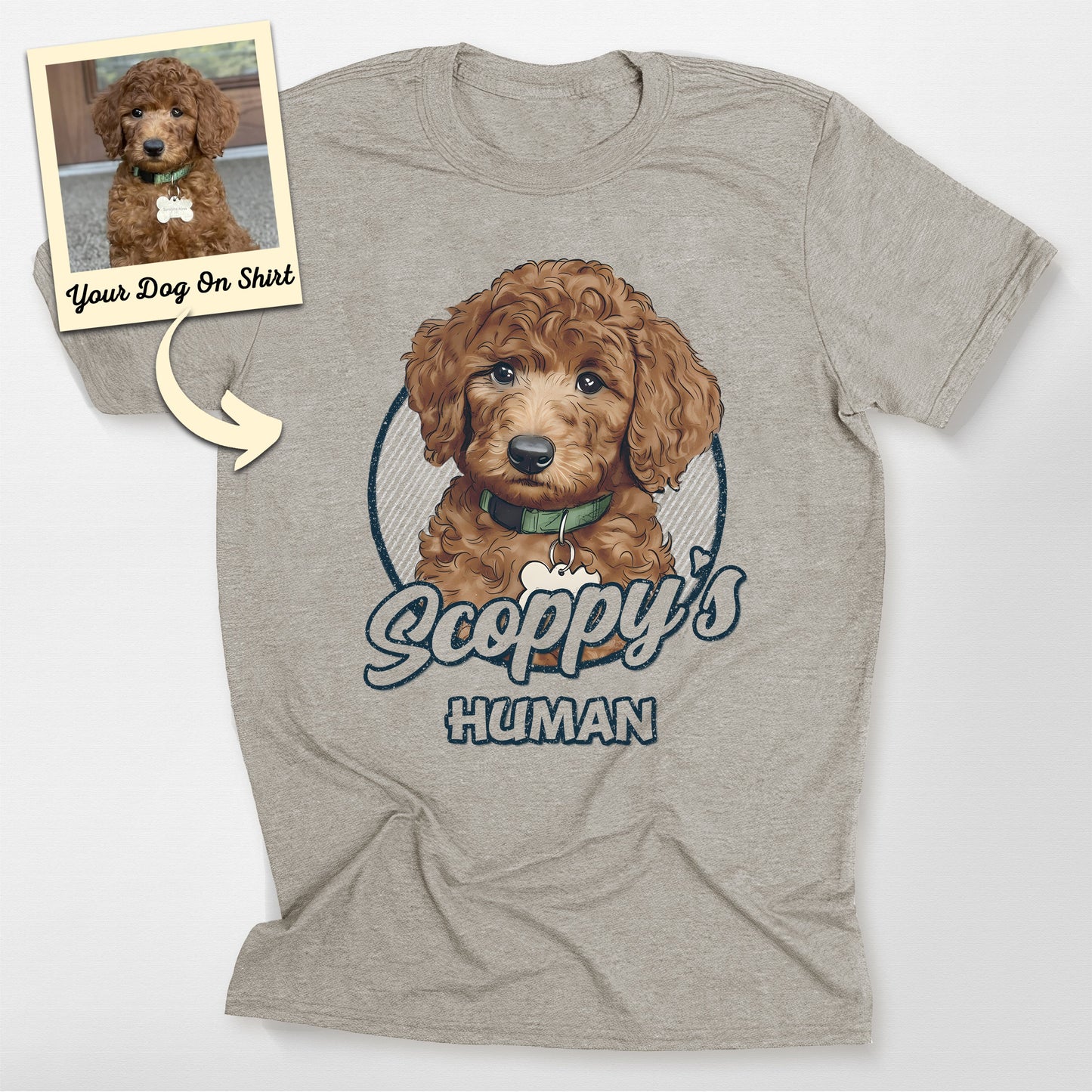 Personalized Poodle Shirt Colorful Portrait Bella (view 3)