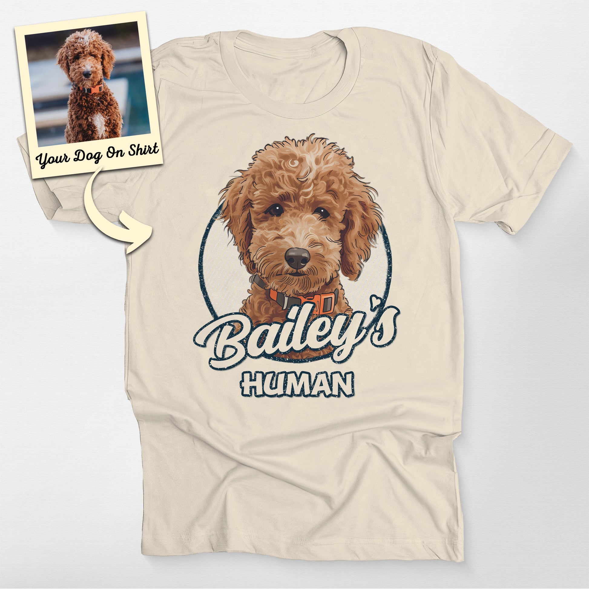Personalized Poodle Shirt Colorful Portrait Bella (view 4)