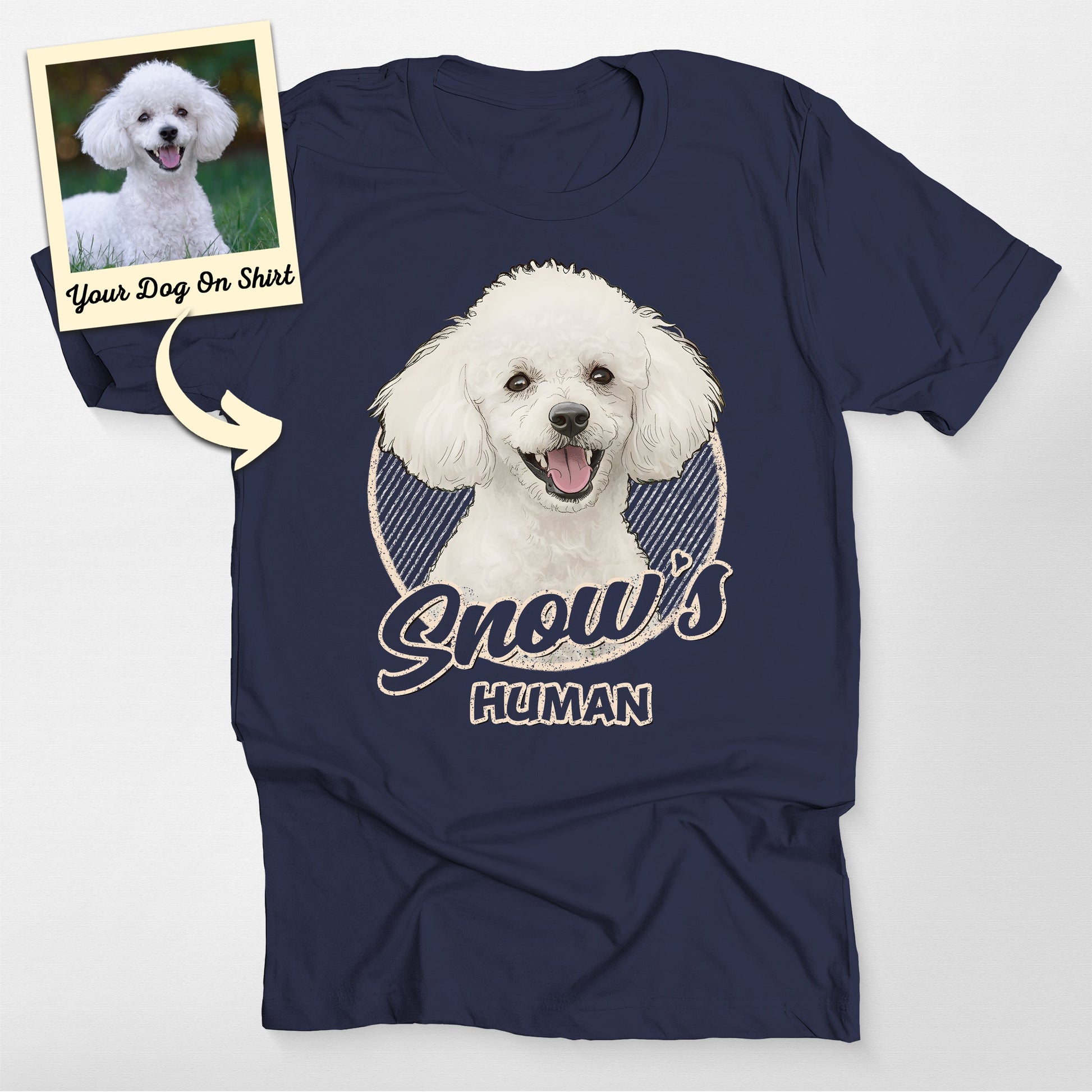 Personalized Poodle Shirt Colorful Portrait Bella (view 5)