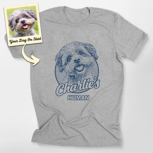 Personalized Poodle T-Shirt Sketch Portrait Bella