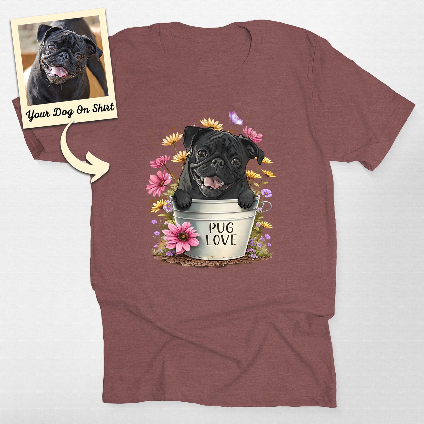 Personalized Pug Love T-Shirt (view 2)