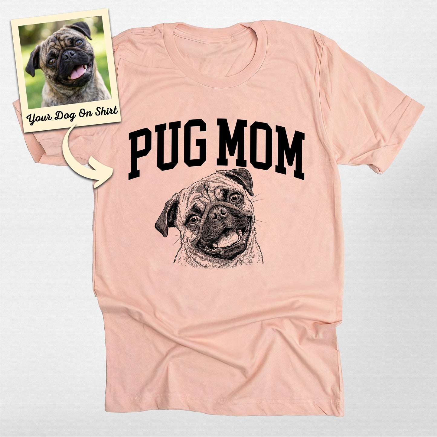 Personalized Pug Mom T-Shirt (view 3)