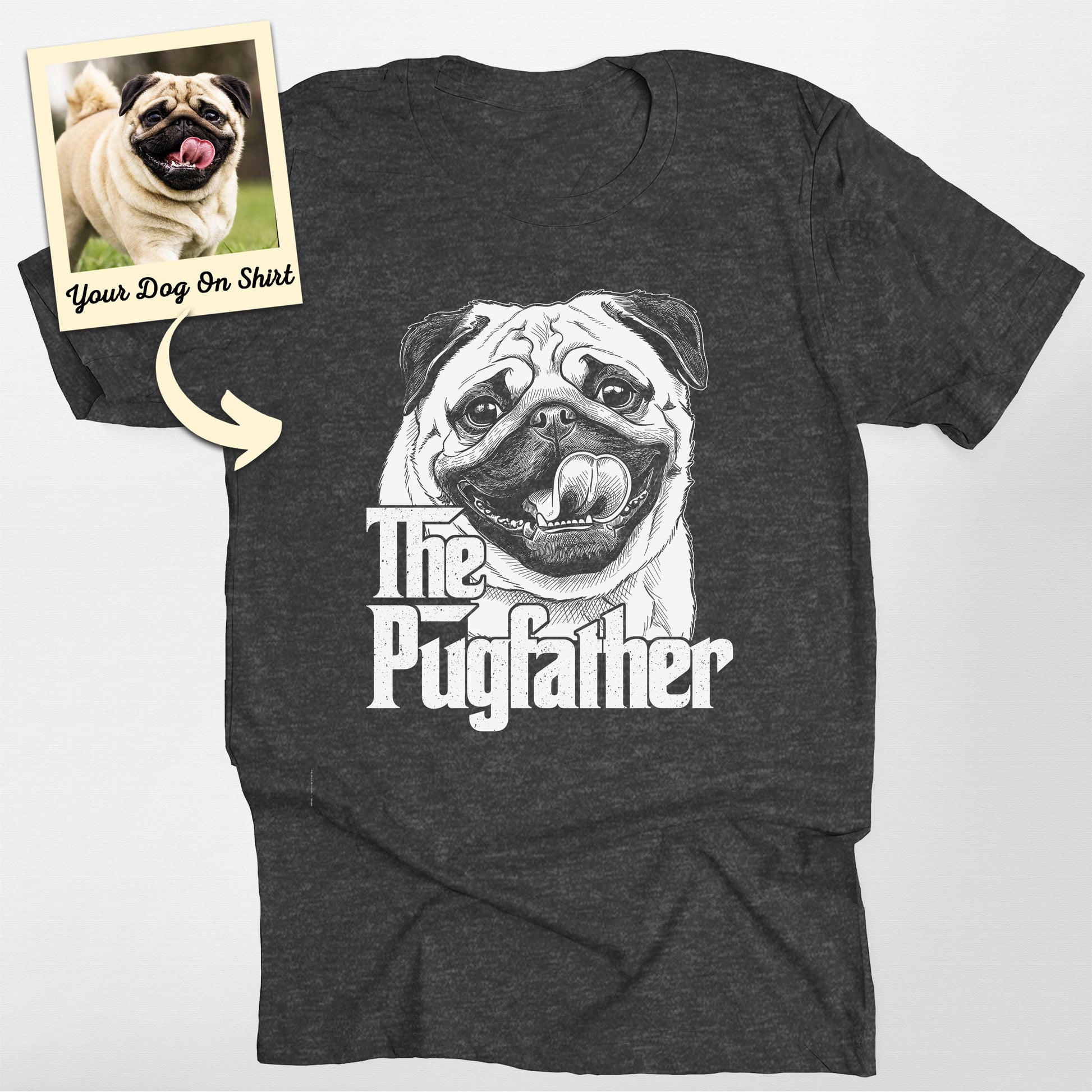 Personalized the Pugfather T-Shirt (view 3)