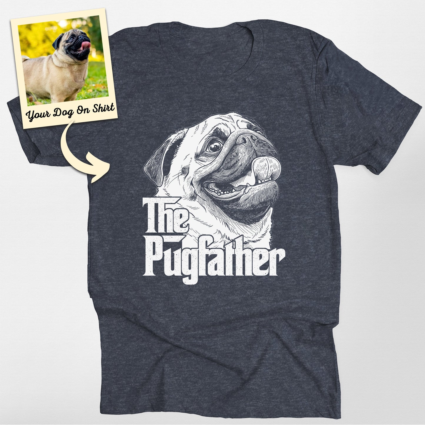 Personalized the Pugfather T-Shirt (view 4)