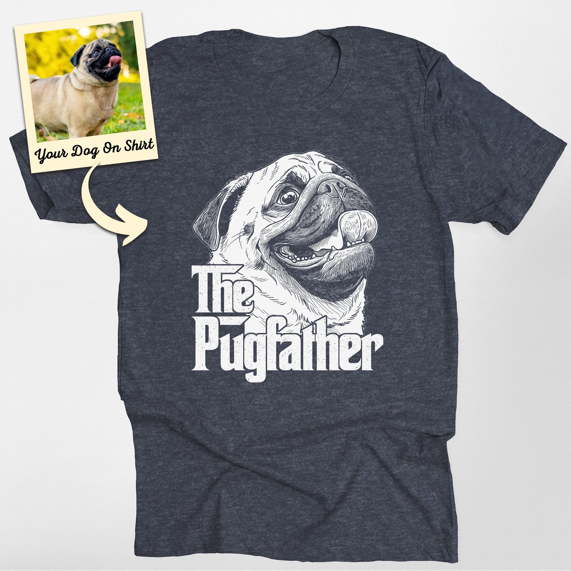 Personalized the Pugfather T-Shirt (view 4)