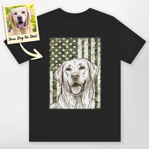 Personalized Us Flag T-Shirt Backside