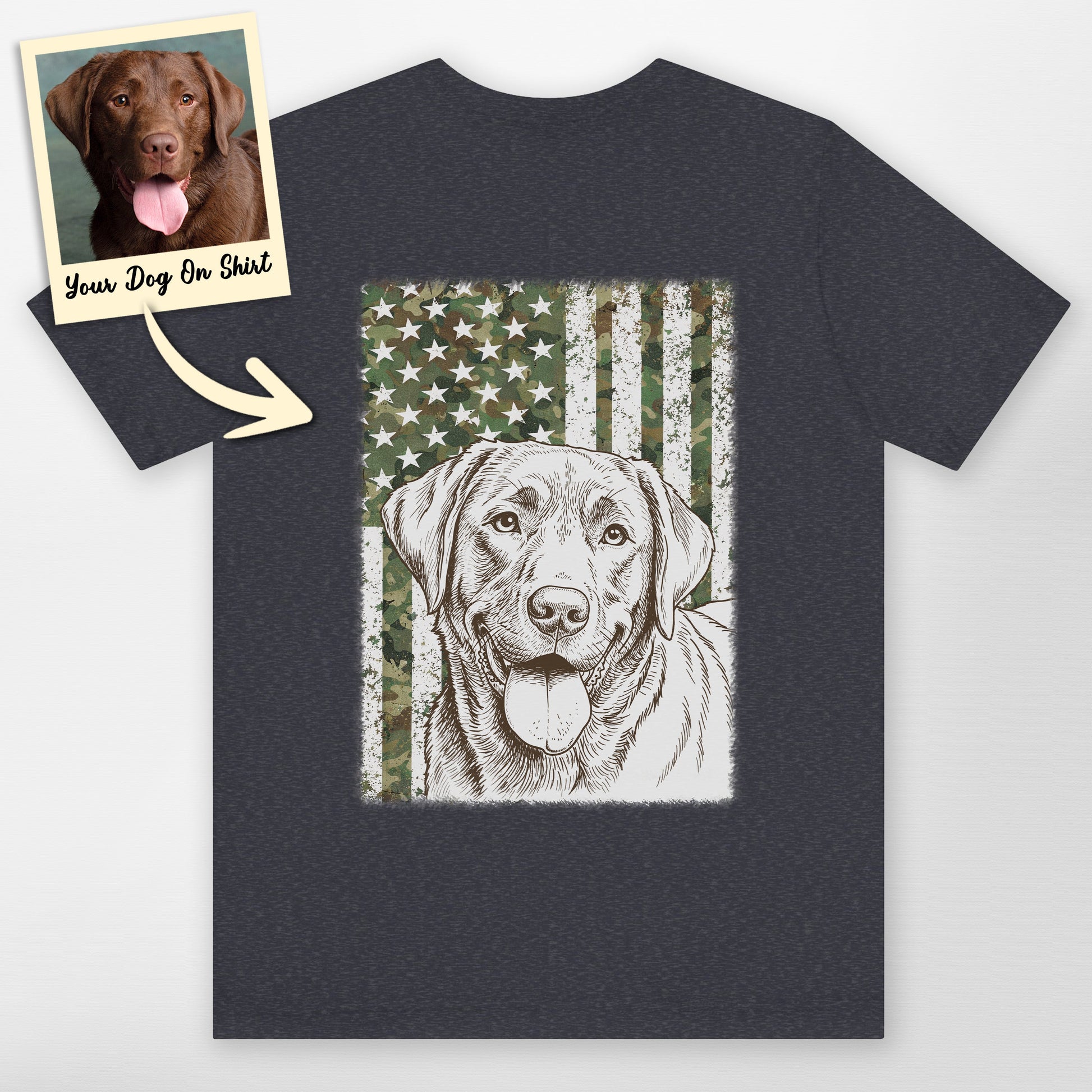 Personalized Us Flag T-Shirt Backside (view 3)