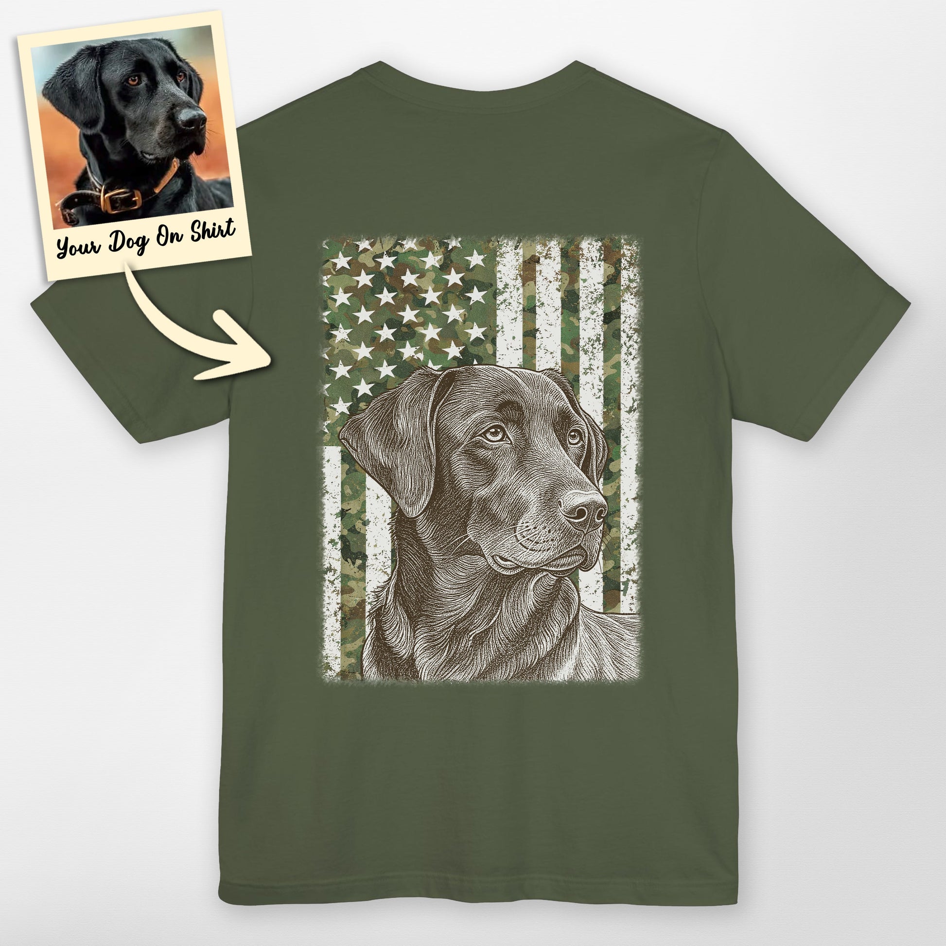 Personalized Us Flag T-Shirt Backside (view 5)