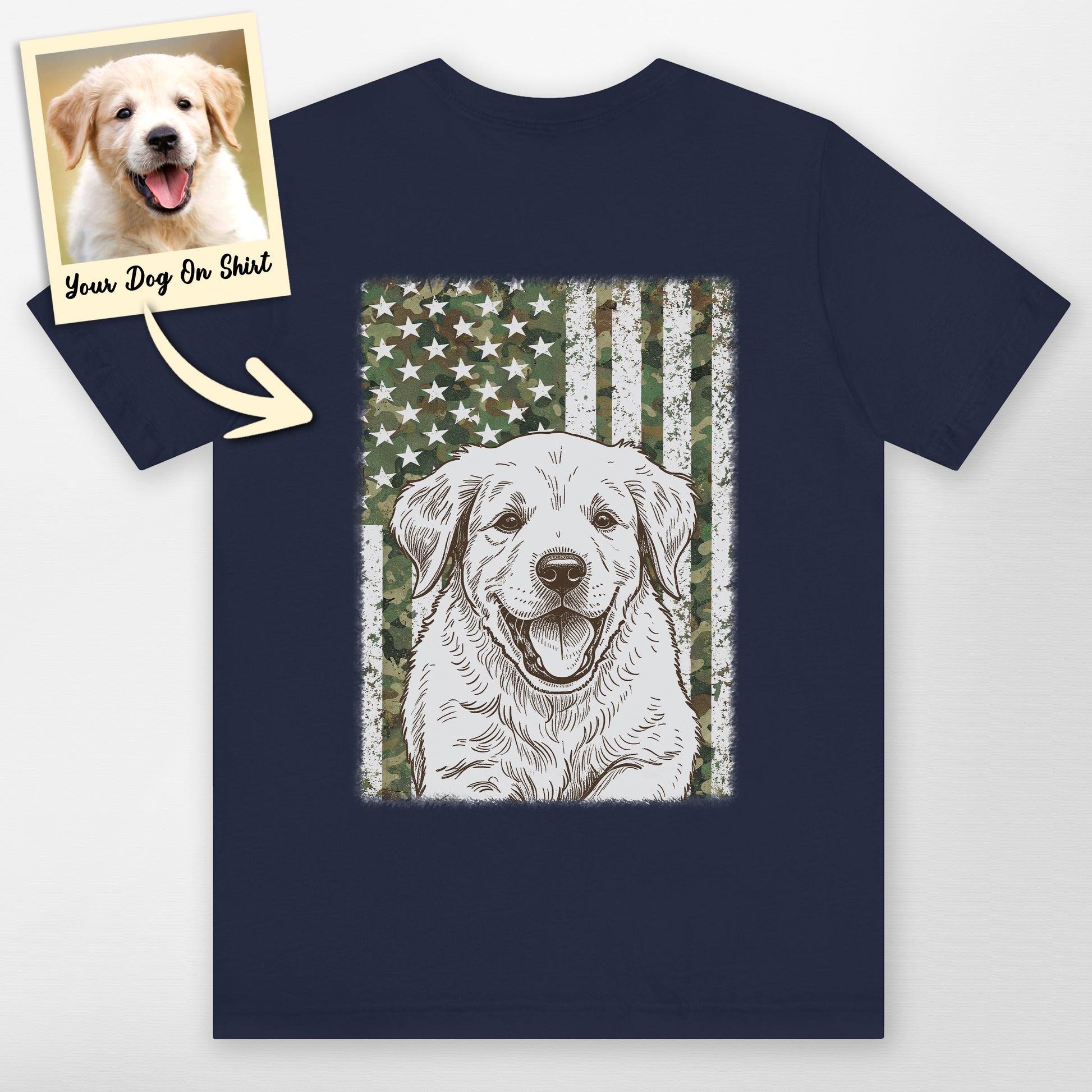 Personalized Us Flag T-Shirt Backside (view 6)