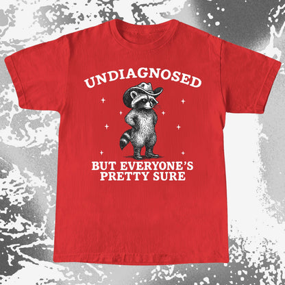 Raccoon Undiagnosed But Everyone's Pretty Sure, funny meme tee gift (view 8)