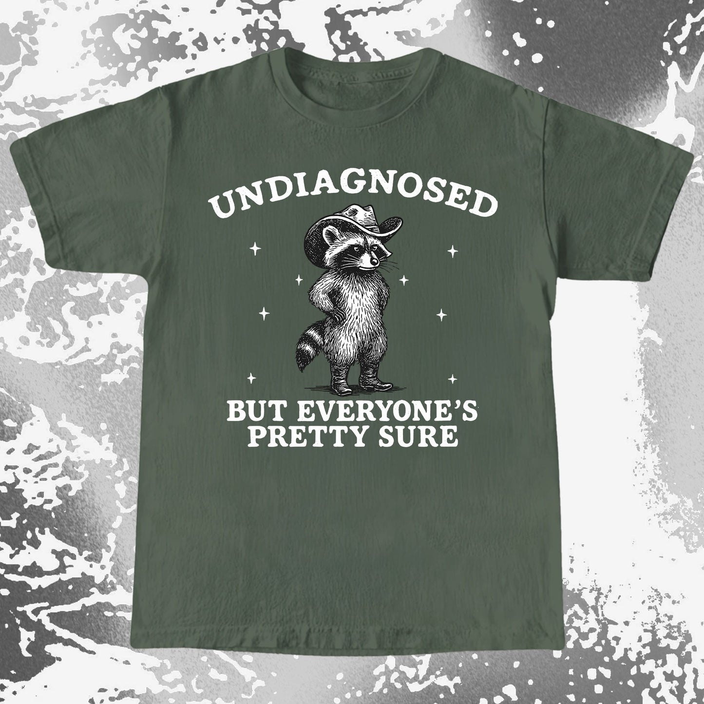 Raccoon Undiagnosed But Everyone's Pretty Sure, funny meme tee gift (view 7)