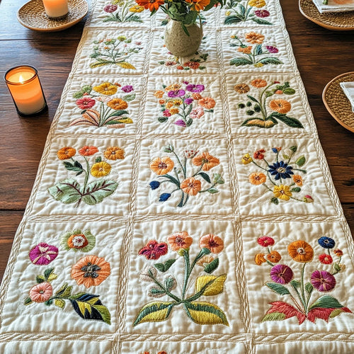 Petal Bliss Quilted Table Runner