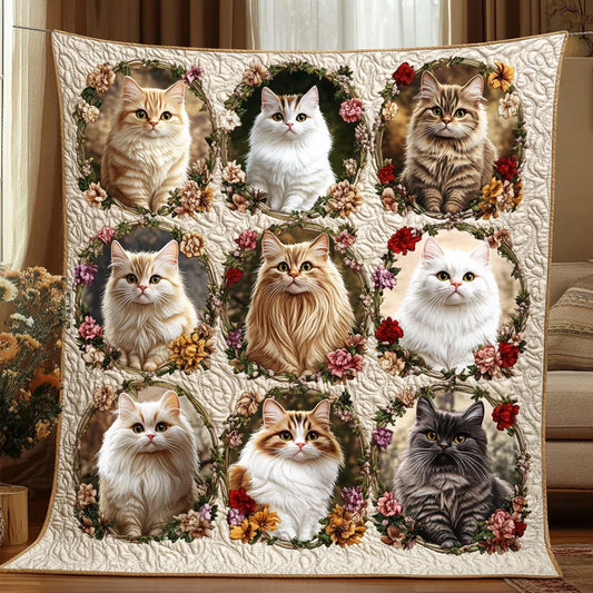 Petal Cat Quilt Blanket