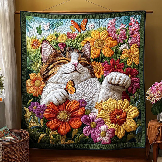 Petal Dreams Kitty Quilt Blanket