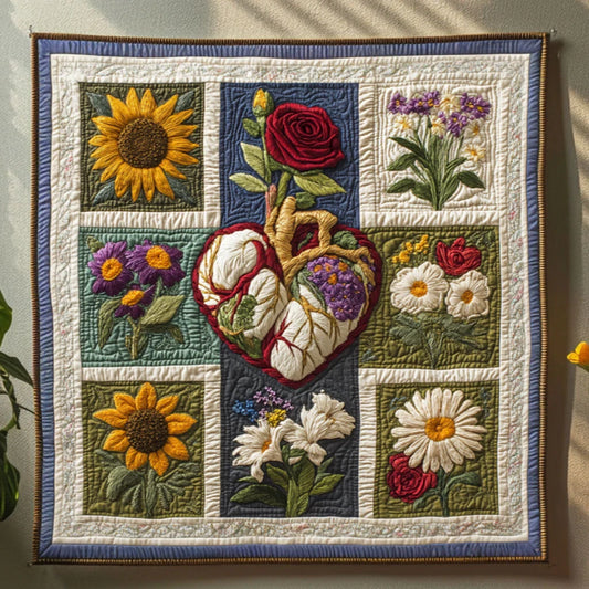 Petal Heart Quilt Blanket