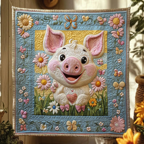 Petal Pig Quilt Blanket