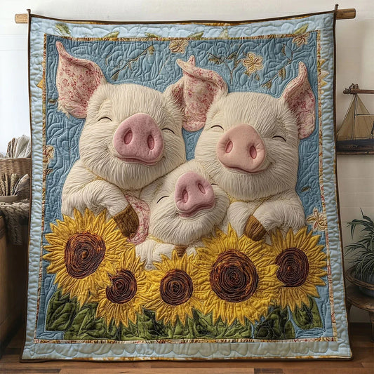 Petal Pig Quilt Blanket