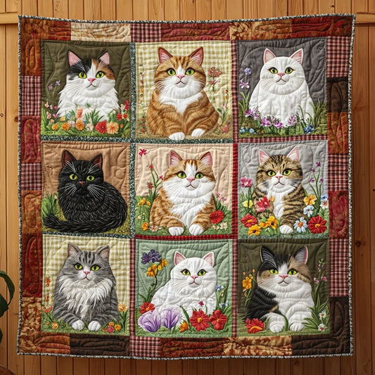 Petal Purr Quilt Blanket