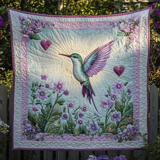 Petals Hummingbird Quilt Blanket