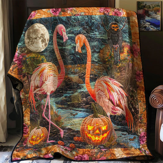 Phantom Flamingo Hideaway Quilt Blanket