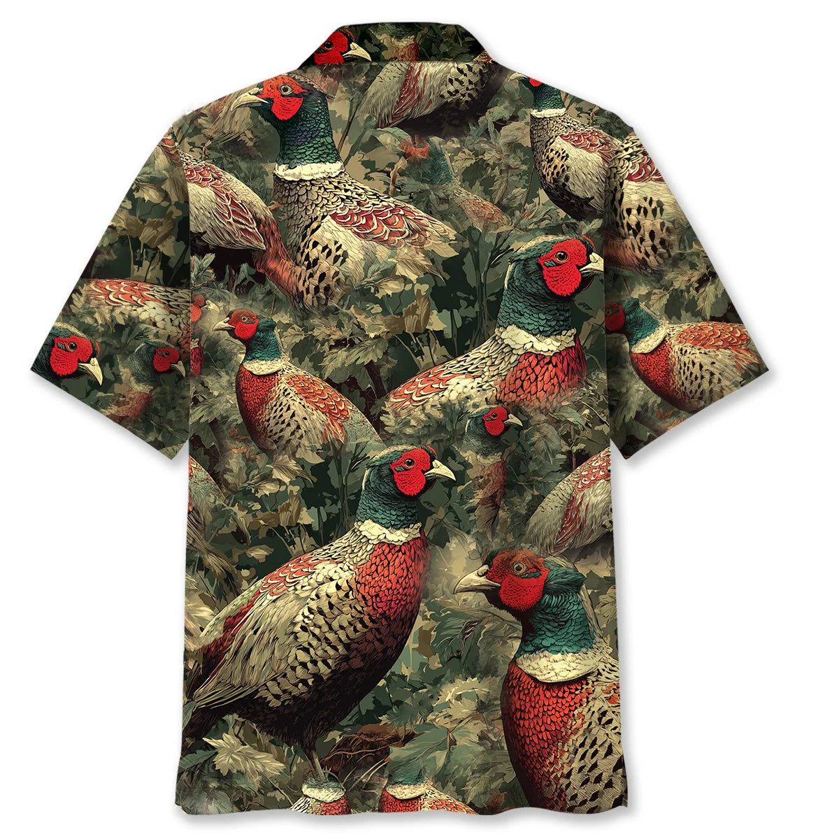 Pheasant Hunting Camouflage Hawaiian Shirt, custom shirt gift for men (view 4)