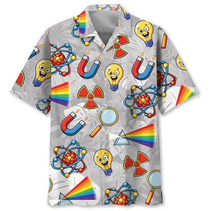 Physics Symbol Hawaiian Shirt, custom shirt gift for men
