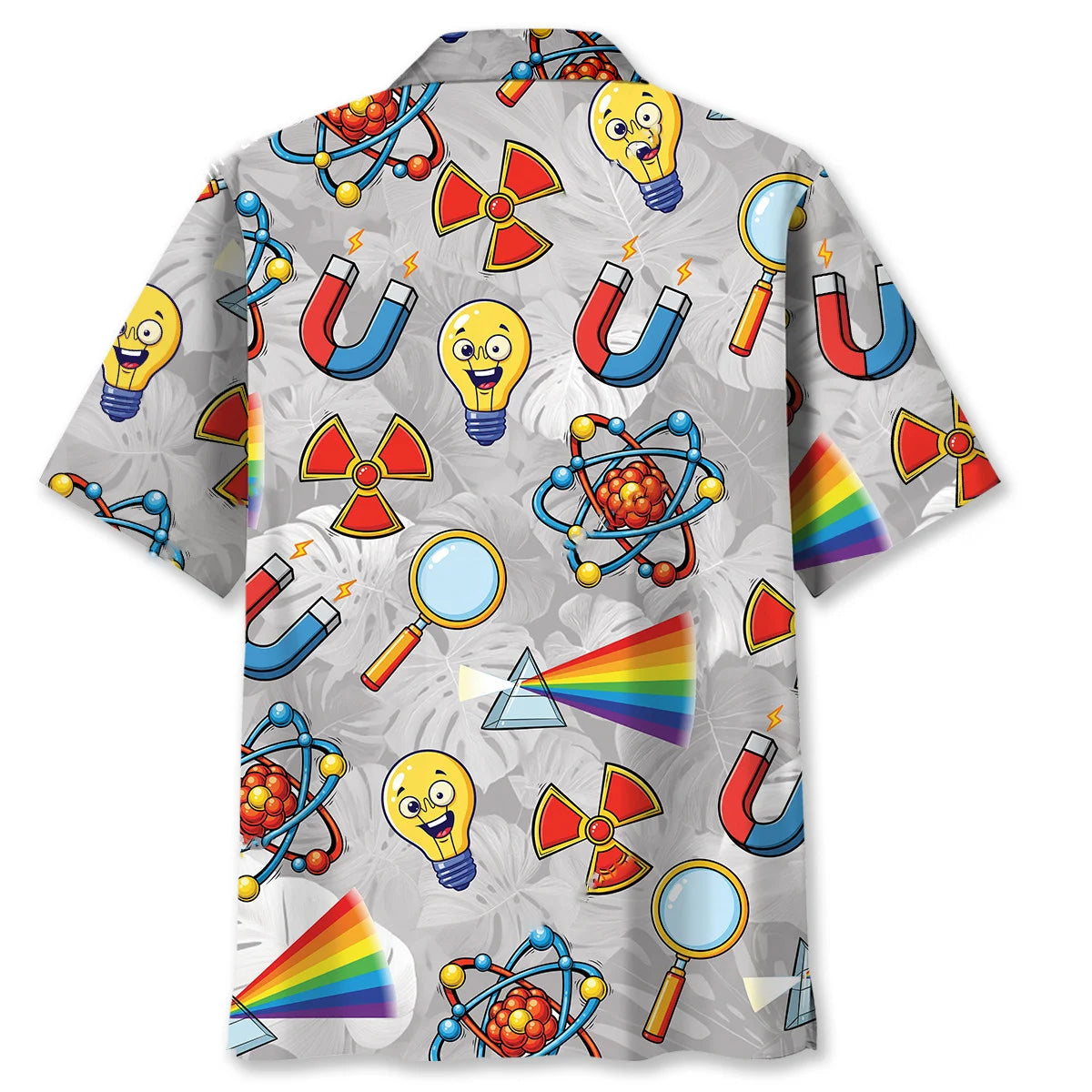 Physics Symbol Hawaiian Shirt, custom shirt gift for men (view 3)