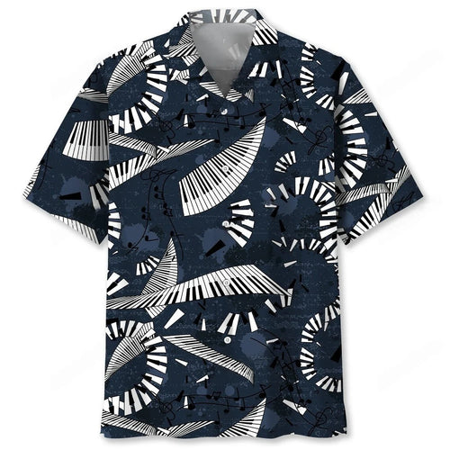 Piano Flying Music Hawaiian Shirt, custom shirt gift for men