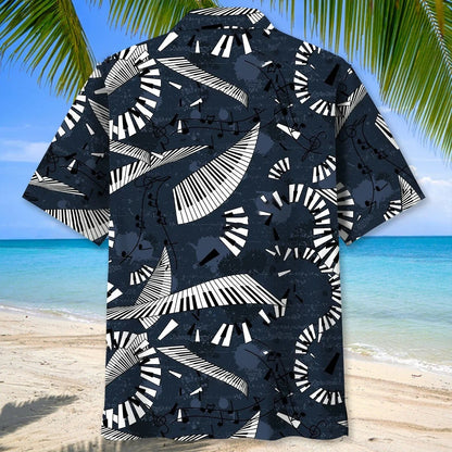 Piano Flying Music Hawaiian Shirt, custom shirt gift for men (view 2)