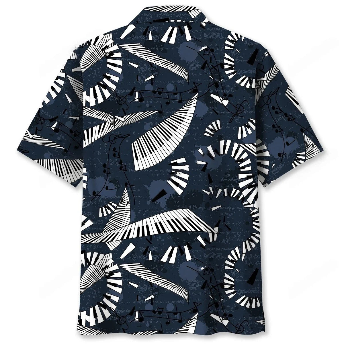 Piano Flying Music Hawaiian Shirt, custom shirt gift for men (view 3)
